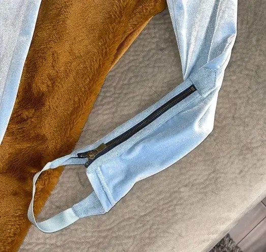 Y/PROJECT Opening Ceremony Stirrup Short Jeans In Ice Blue EUC $790 Size 2