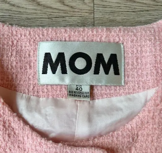 MOM Vintage Baby Pink Button Down Blazer Jacket Size 40