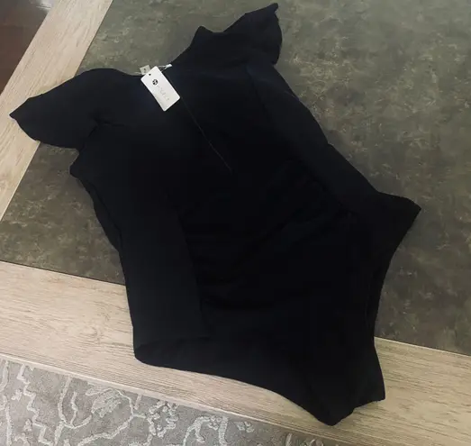 One Piece Swimsuits for Women Zip Front Rash Guard Short Sleeve Tummy Control Surfing Sport Bathing Suits