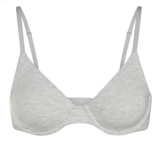 SKIMS  Cotton Jersey T-Shirt Underwire Bra Light Heather Grey Size 34B