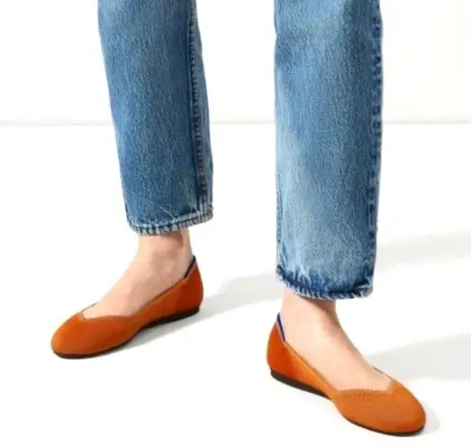 Rothy’s The Flat Knit Woven Round Toe Warm Caramel Brown Slip On Size 9