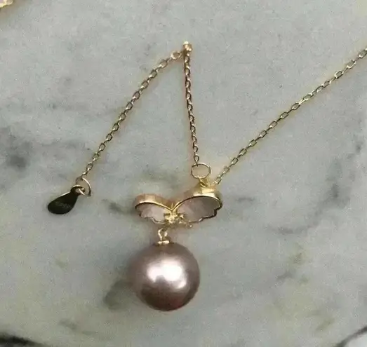 Boutique 2- Custom Made 12mm Genuine Pearl Necklace