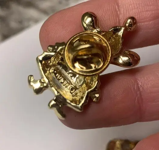 Lot Of 2 Costume Brooches Christmas Santa Claus Mouse / Rat With Tree