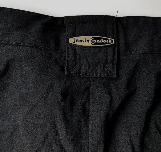 Jamie Sadock Golf Shorts Size 12 Black Front Zip Pockets Back Zip Pocket…