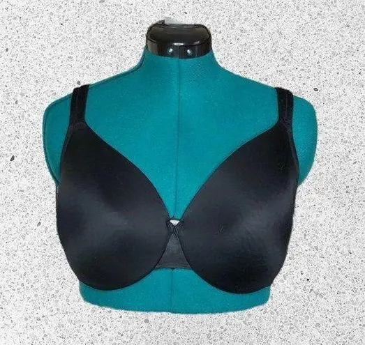 Cacique Black Satin Full Coverage Underwire 40DDD Bra