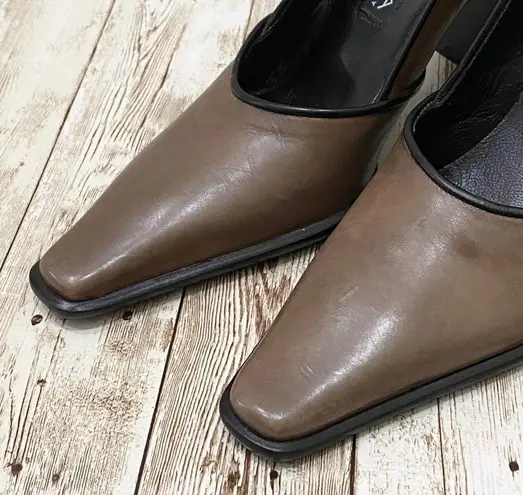 via spiga Pointy Squared Colorblock Heels 7