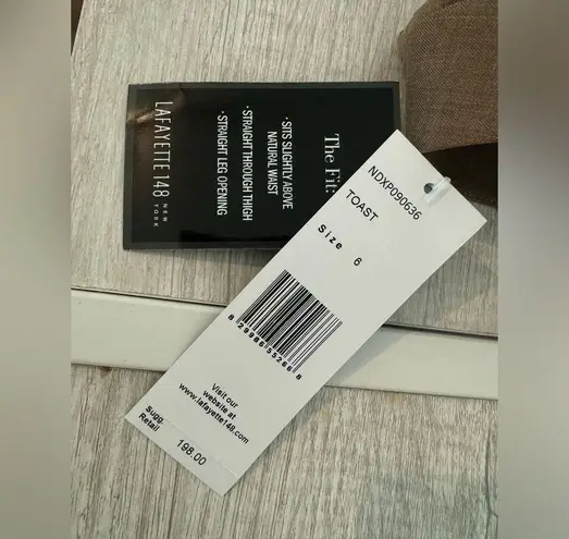 Lafayette 148 Trouser Pants Menswear Fit Straight Leg Wool Career NWT 6 *READ