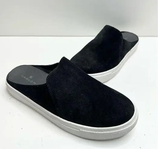 Caslon  Sneaker Womens Size 6.5 Black Suede Slip On Platform Shoes