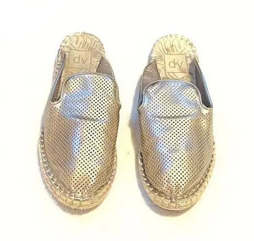 DV by Dolce Vita Elaine Rose Gold Espadrille Mules Slip On Flats Size 11