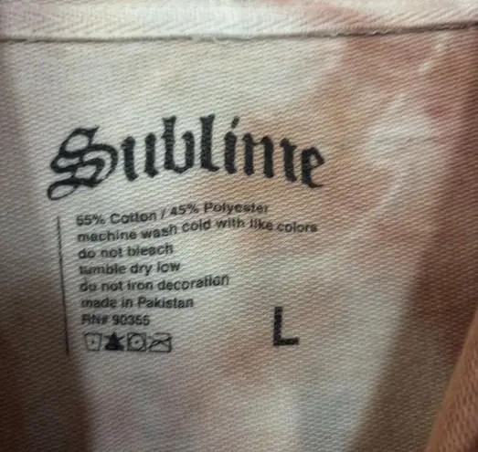 Sublime Sun 1995 Summer Tour Tie Dye Ska Rock Band Hoodie L