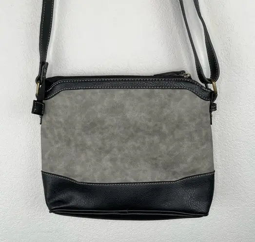 Dove BOC Cronton Crossbody Bag /Gray and Black Medium Purse