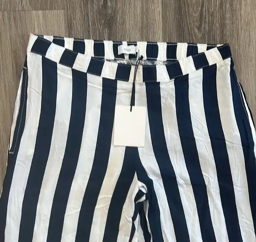 ONIA  Wide Leg Pants White Blue Navy Mila
Beach Striped Anthropologie Médium