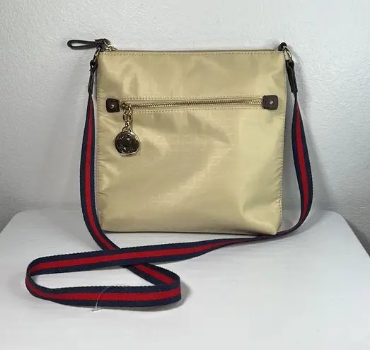 Tommy Hilfiger  Womens Signature Logo Crossbody Bag Tan NWOT