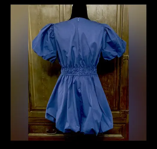 Cheeky Bliss In The Beginning Navy puff dress - Size Medium