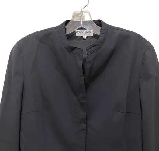Giorgio Armani Vintage Wool Blend Blazer Jacket Black Size 6