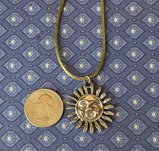 Handmade stainless steel sun boho retro vintage style necklace☀️