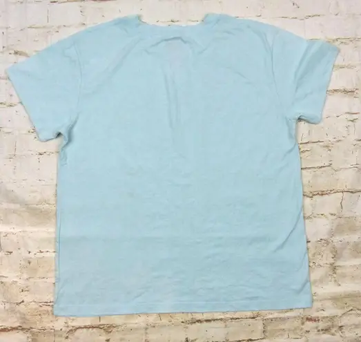 Nintendo Super Mario T-Shirt Womens M Baby Blue Mario Yoshi Graphic Logo Kidcore