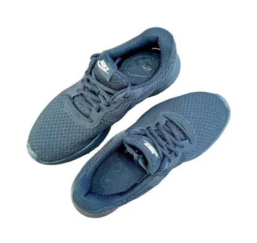 Nike Women’s Size 8  Tanjun Solid Black Black Barely Volt Gymnastics Shoes EUC