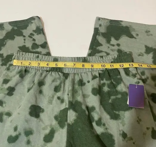 guns n' roses NWT M Sweatpants Green Tie Dye Print New Elastic Waist Rock Band Y2K