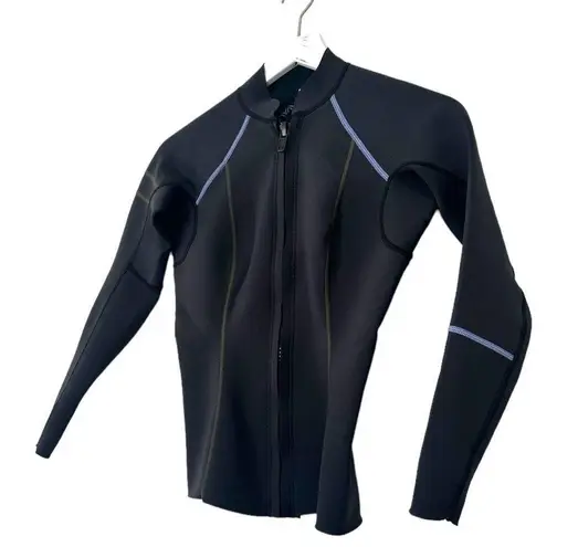 prAna  Black Mara Long Sleeve Swim Wetsuit Jacket Size Small