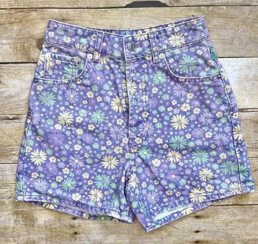 ZARA  Ditsy Floral High Waisted Denim Shorts