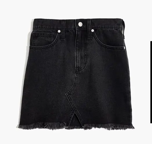 Madewell  Rigid Denim A-Line Mini Skirt‎ in Lunar Wash: Cutout Edition Size 29