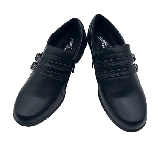 Easy Street Size 6.5 WW Side Zipper Business Casual Heeled Loafers Synthetic