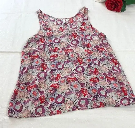 Frenchi Floral Tank Blouse S Pink
