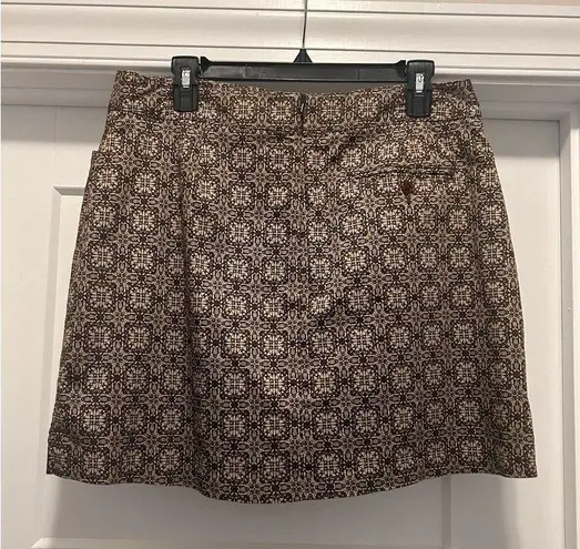 Lady Hagen  Skort Women's Size 8 Brown Stretch Golf Tennis Pickleball Skirt Zip