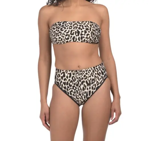 Carmen Marc Valvo high waisted bikini Leopard Print Bikini Set