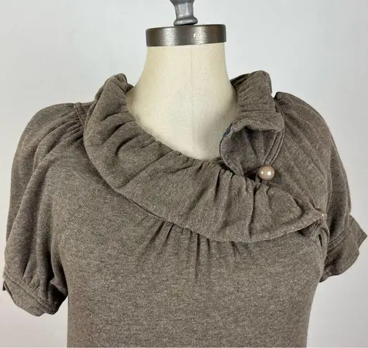 Marc by Marc Jacobs  Brown Ruffle Sweater Top