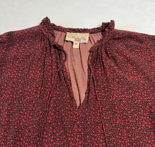 Cleobella Phoebe Ruffle Floral Top Size XS Flowy Boho Whisigoth Office Girly