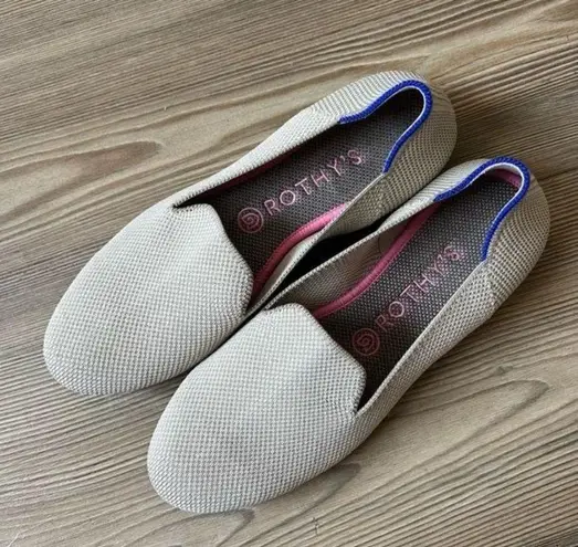 Rothy's  The Loafer Linen Double Stitch Knit Fabric Slip On Flats Shoes