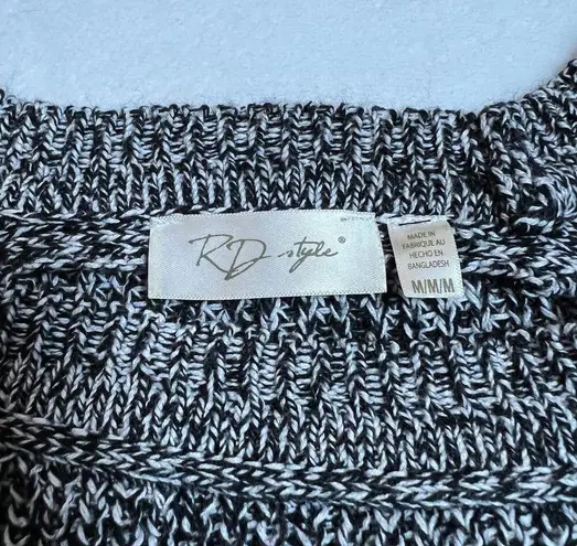 RD Style Crewneck Knit Pullover Tunic Sweater w/ Elbow Patches Size Medium