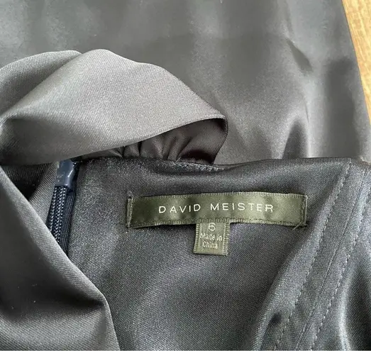 David Meister Women's Navy Blue One Strap Dress Size 6