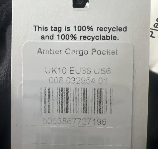 Whistles Women's Amber Cargo Pocket Pants Black Tonal Stripe Cargo Pocket Size 6