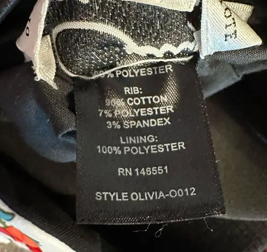 Olivia Culpo x Le Tote Reversible Bomber Jacket Floral Print Faux Leather size L Size L