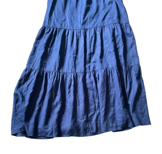The Drop Women's Britt Tiered Maxi Tent Dress Size Medium Blue