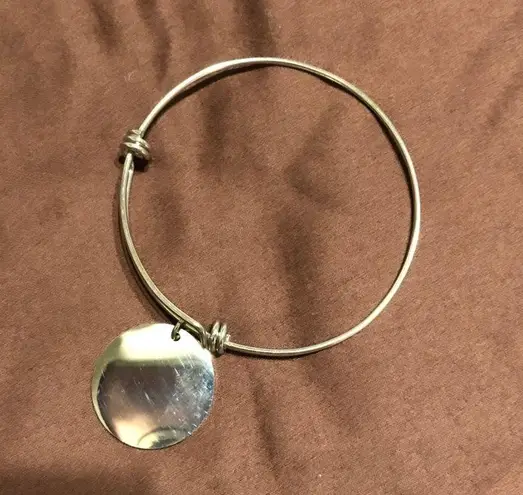 STRONG ENOUGH Bracelet Stainless Steel Silver Expanding Bangle NEW Inspirational