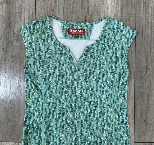 Simms Fishing Dress Sun Protection Lightweight Travel Casual Green Size S