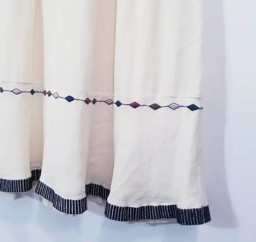 Ba&sh Cream Embroidered Bell Sleeves Lady Dress