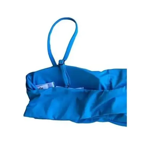 ANDIE NWT  The Newport Bikini Top Adjustable Straps Removable Cups XL Blue #3222