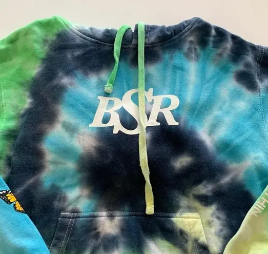 By Samii Ryan | BSR Logo Multicolor Tie Dye Hoodie Sweatshirt Small Blue