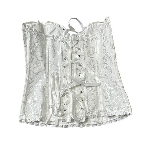 Boutique White Modern Corset Selvedge Shaper Fairycore Lingerie XL