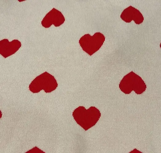 Marled Reunited Clothing VALENTINES DAY SWEATER. WHITE w RED HEARTS