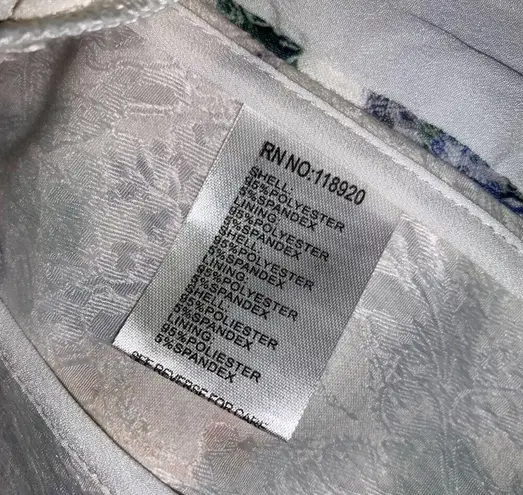 Lucy Paris Womens Tailored Blazer Suit Jacket Pastel Floral Print Blue Medium