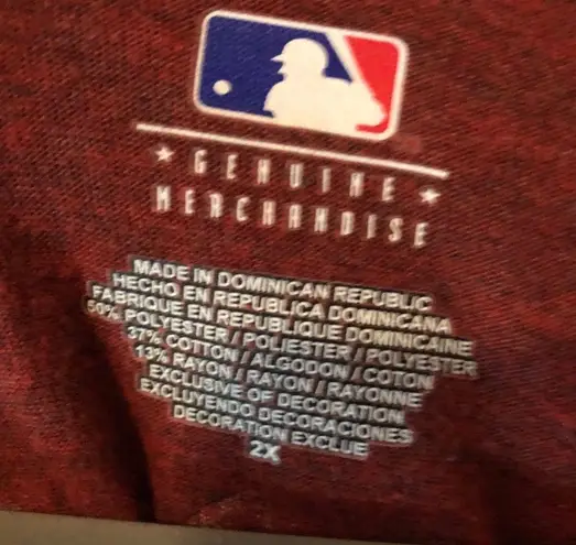 The Great Boston Red Sox Top V Neck Short Sleeve Tee MLB Sz 2X GUC Catch Genuine