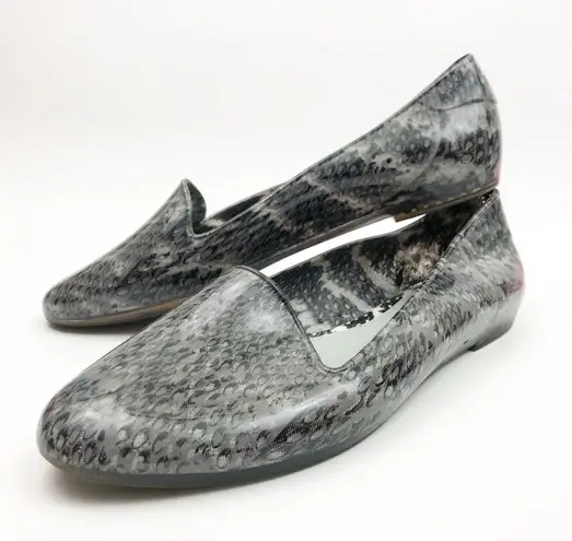 Melissa x Jason Wu Snakeskin Jelly Flats: Grey