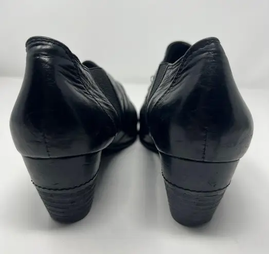 Canal Grande Leather Black Slip On Shoes Size 36 Business Casual