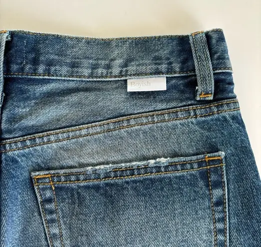 Boyish The Monty Miss Julie Blue High Rise Relaxed Denim Shorts Size 27 NWT